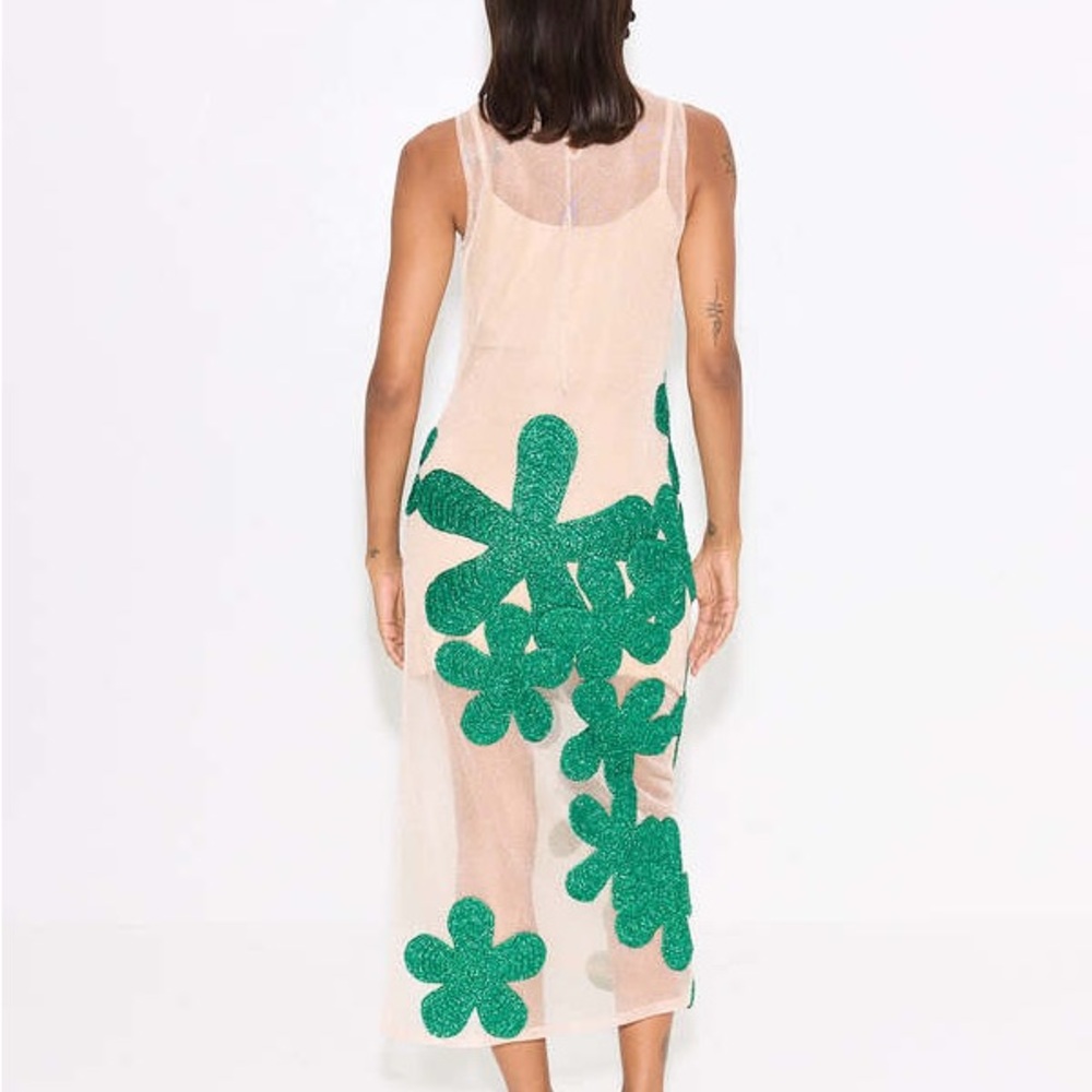 Simon Miller Hibiscus Crochet Midi Dress Medium - Picture 2 of 5